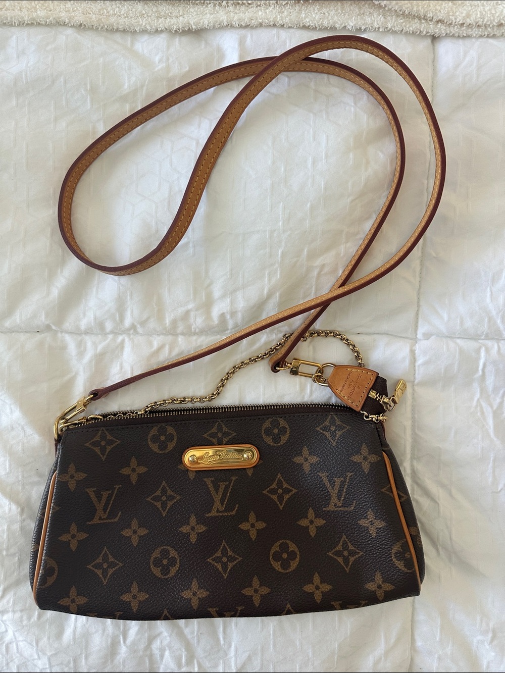 Louis Vuitton Purse 2010s with leather strap and chain